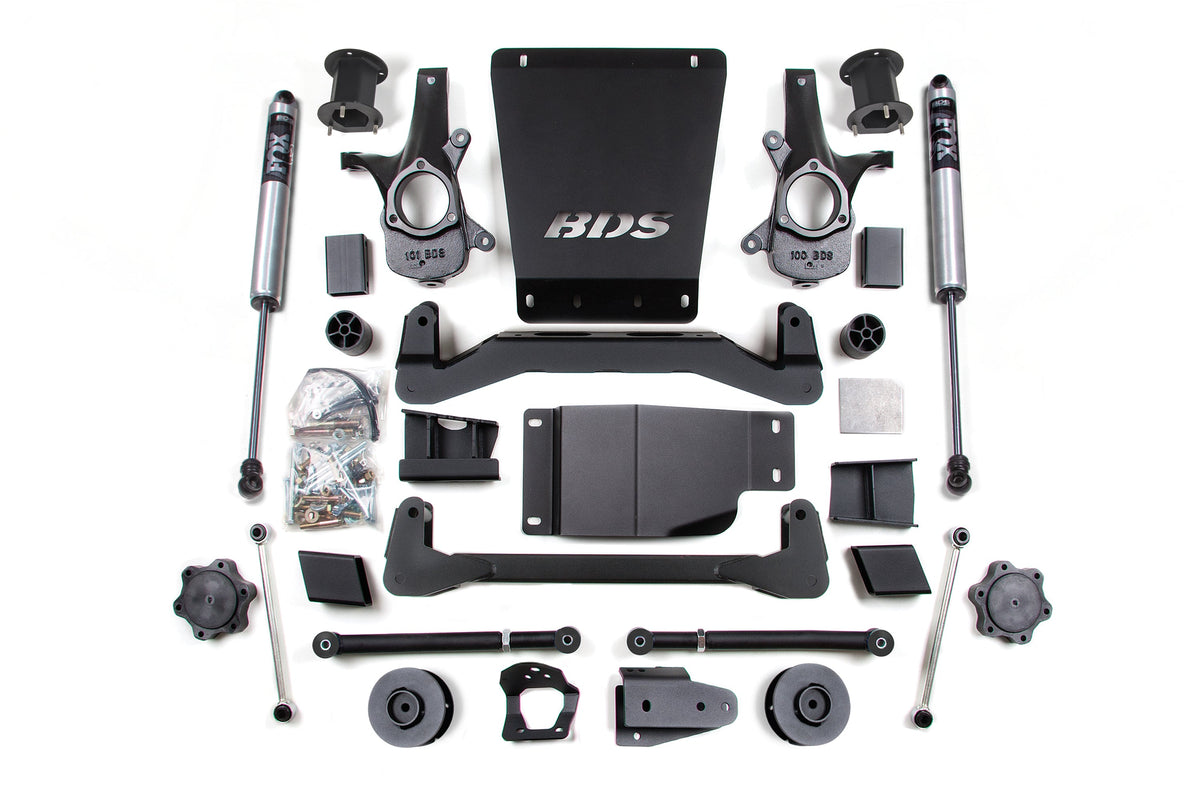 07-14 Chevrolet SUV - GMC SUV 4WD 4.5 Inch Suspension Lift Kit, 2 Inch Rear Lift, Spacer, Fox 2.0 IFP Performance Series...