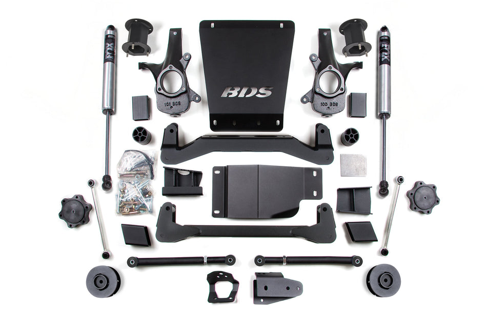 07-14 Chevrolet SUV - GMC SUV 4WD 4.5 Inch Suspension Lift Kit, 3 Inch Rear Lift, Spacer, Fox 2.0 IFP Performance Series...