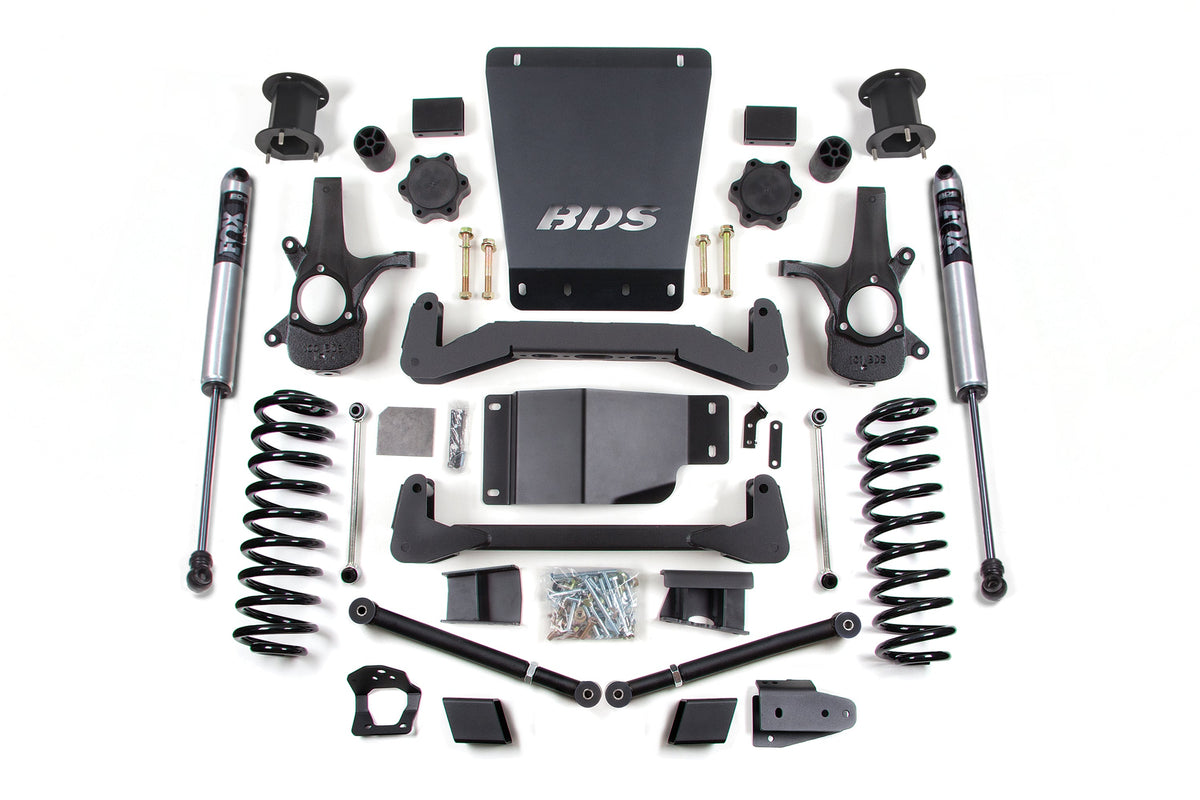 07-14 Chevrolet SUV - GMC SUV 4WD 6 Inch Suspension Lift Kit, 5 Inch Rear Lift, Coil Spring, Fox 2.0 IFP Performance...