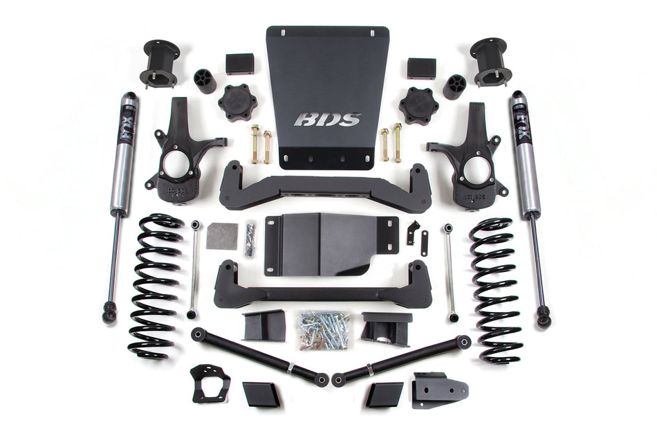 07-14 Chevrolet SUV - GMC SUV 4WD 6 Inch Suspension Lift Kit, 5 Inch Rear Lift, Coil Spring, Fox 2.0 IFP Performance...