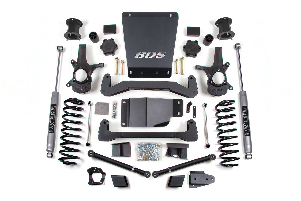 07-14 Chevrolet SUV - GMC SUV 4WD 6 Inch Suspension Lift Kit, 5 Inch Rear Lift, Coil Spring, NX2 Nitro Series Shocks -...
