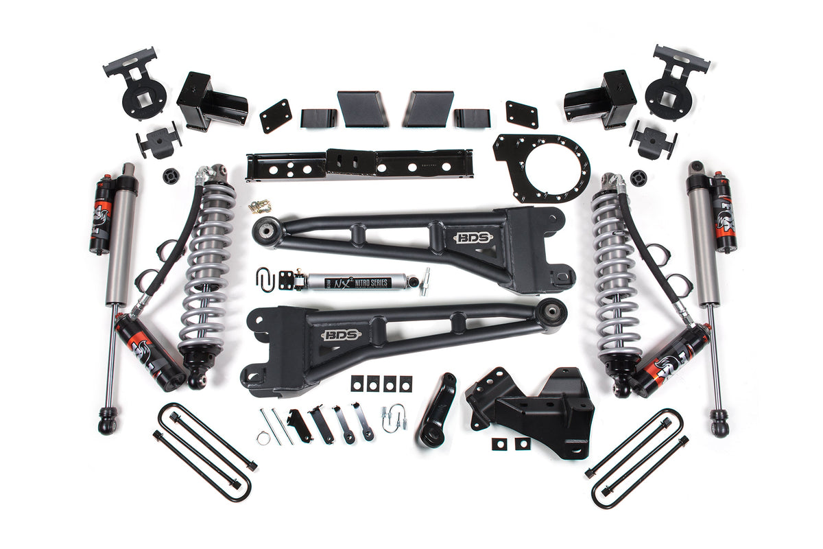 7 Inch Lift Kit w/ Radius Arm | FOX 2.5 Coilover Conversion - Performance Elite | Ford F350 Super Duty DRW (23-26) 4WD |...