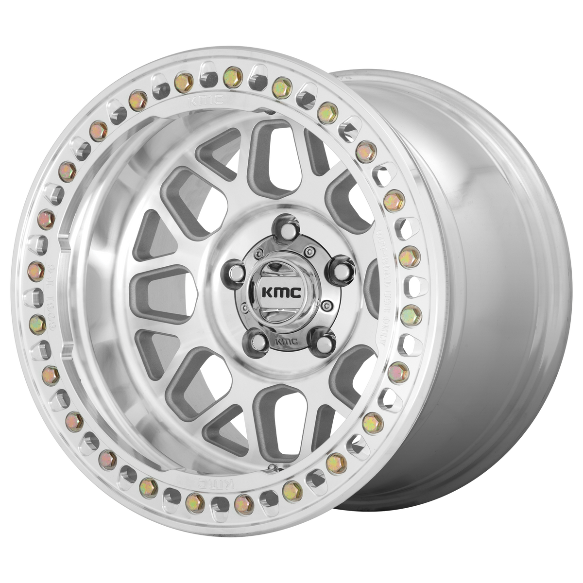 KMC Grenade Crawl Beadlock 18x9 Machined wheel