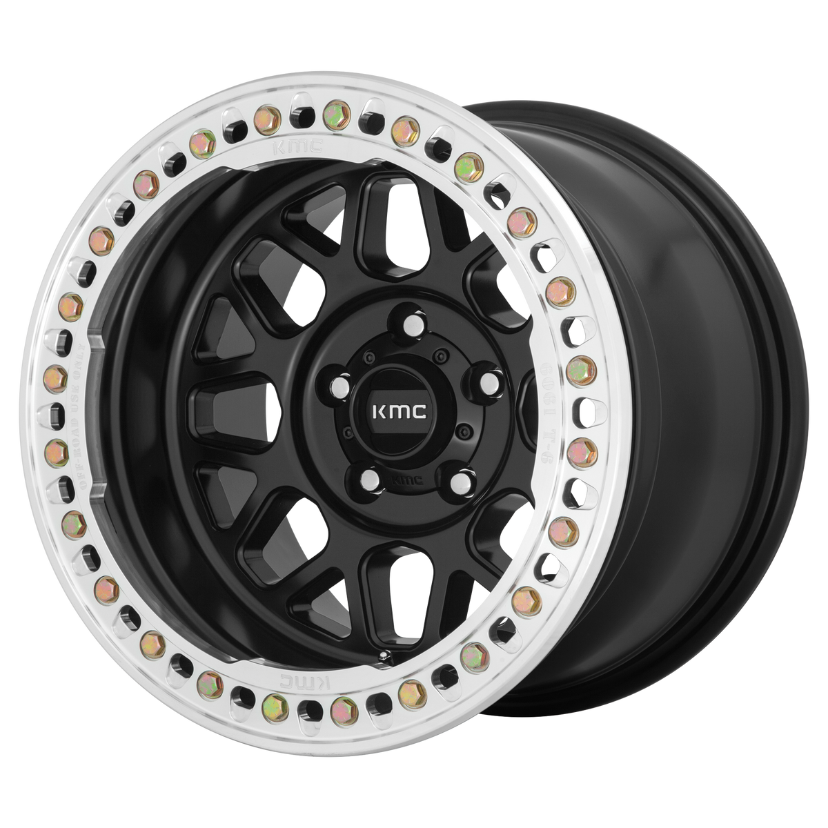 KMC Grenade Crawl Beadlock 17x8.5 Satin Black wheel