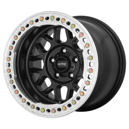 KMC Grenade Crawl Beadlock 17x8.5 Satin Black wheel