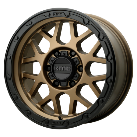 KMC Grenade Off-Road 20x9 Matte Bronze W/ M-Black Lip wheel