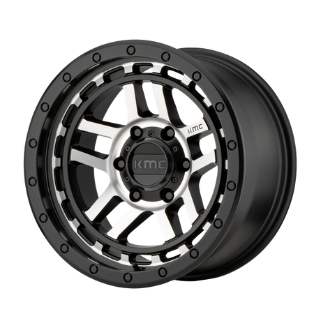 KMC Recon 18x8.5 Satin Black Machined wheel
