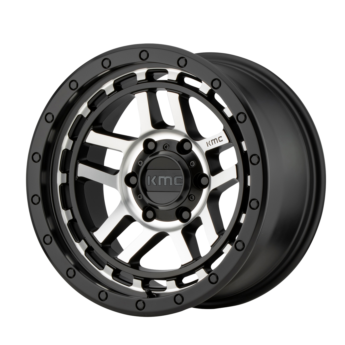 KMC Recon 18x8.5 Satin Black Machined wheel