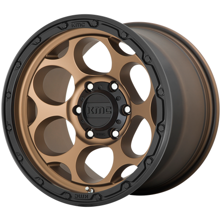 KMC Dirty Harry 17x8.5 Matte Bronze W/ Black Lip wheel