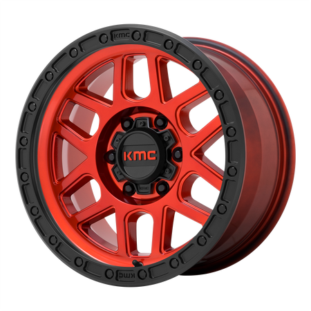 KMC Mesa 20x9 Candy Red W/ Black Lip wheel