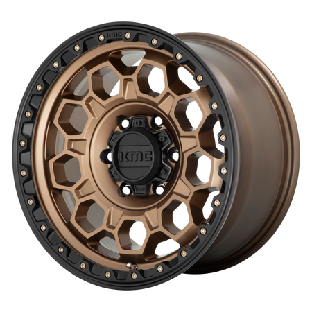 KMC Trek 17x9 Matte Bronze W/ Black Lip wheel