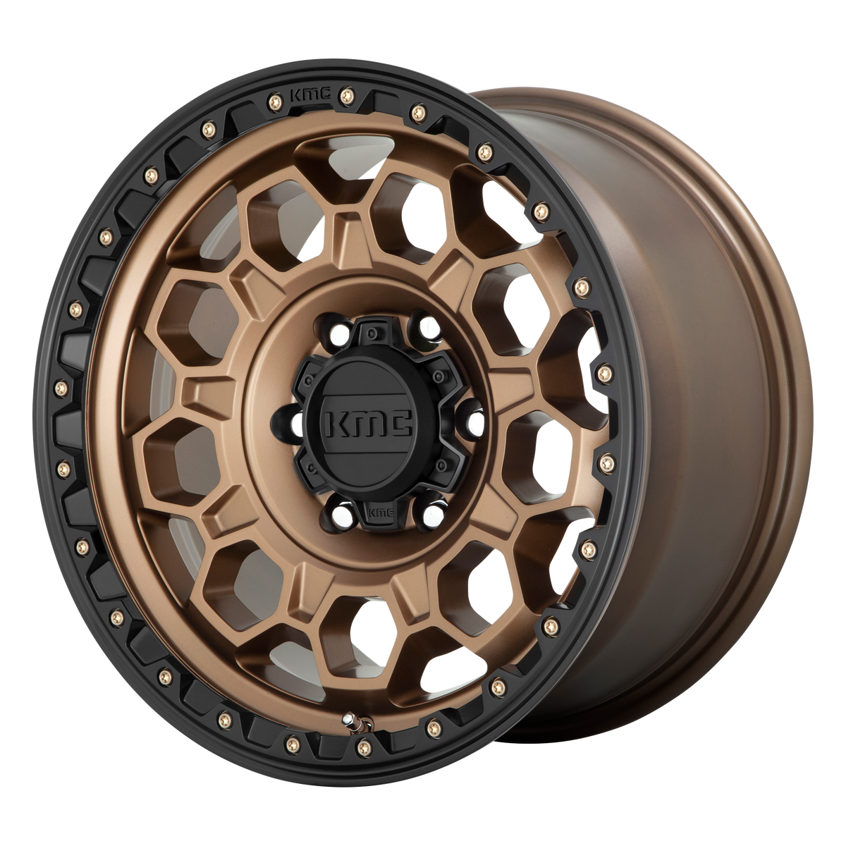 KMC Trek 17x9 Matte Bronze W/ Black Lip wheel