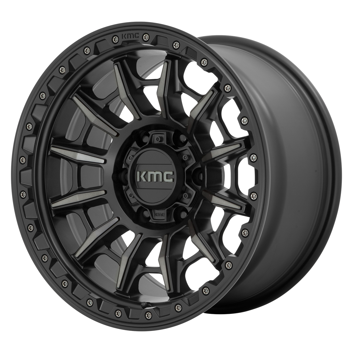 KMC Carnage 17x9 Satin Black W/ Gray Tint wheel