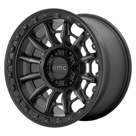 KMC Carnage 17x9 Satin Black W/ Gray Tint wheel