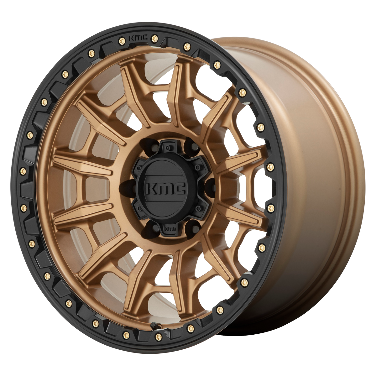 KMC Carnage 16x8 Matte Bronze W/ Black Lip wheel