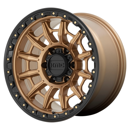 KMC Carnage 16x8 Matte Bronze W/ Black Lip wheel
