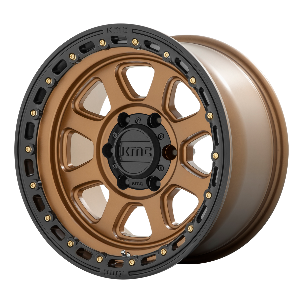 KMC Chase 20x9 Matte Bronze W/ Black Lip wheel