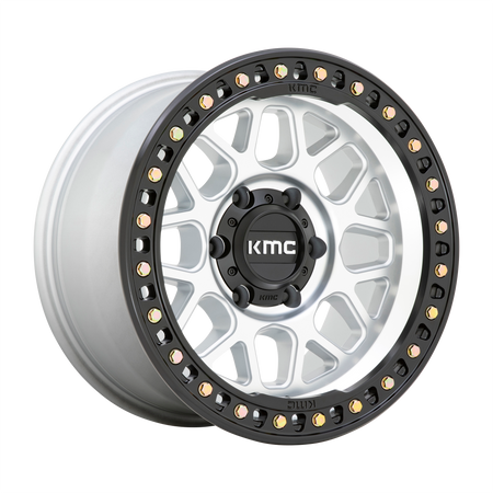 KMC Grs 17x8.5 Machined W/ Satin Black Lip wheel
