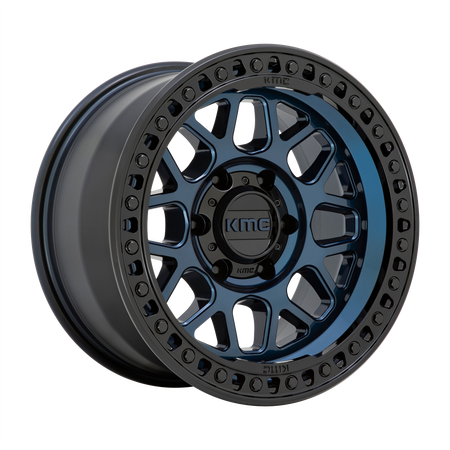 KMC Grs 17x8.5 Midnight Blue W/ G-Black Lip wheel