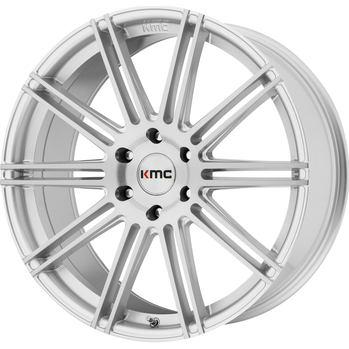 KMC Channel 20x9 Brushed Silver wheel