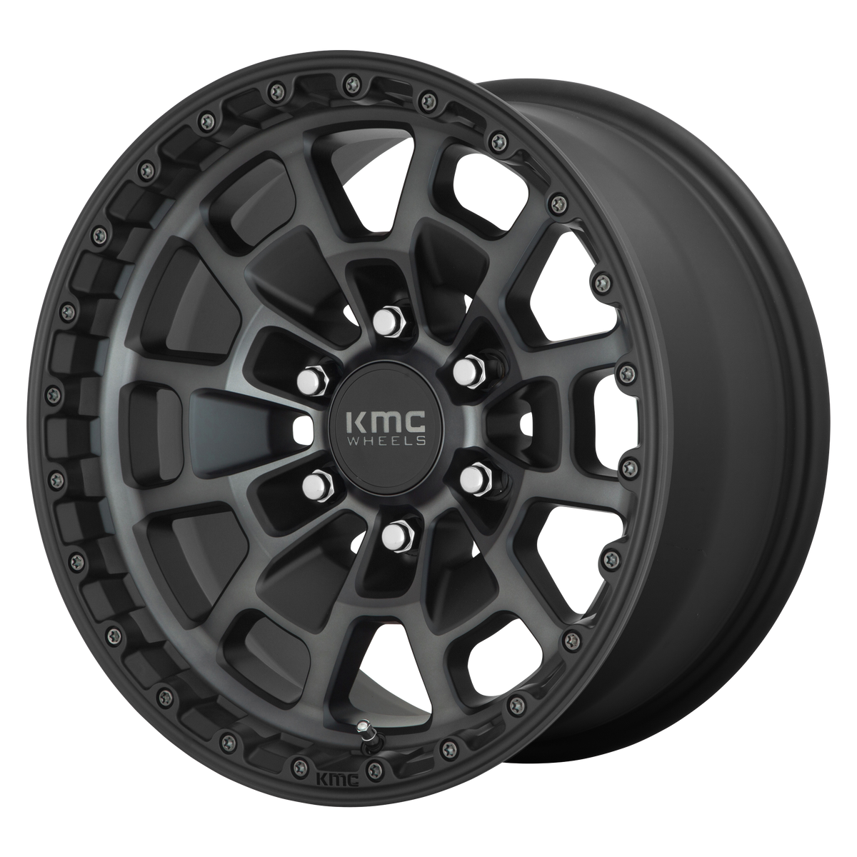 KMC Summit 17x8.5 Satin Black W/ Gray Tint wheel