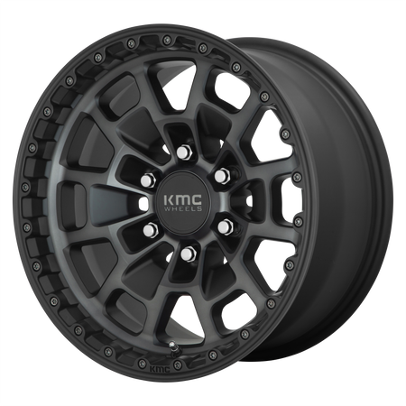 KMC Summit 17x8.5 Satin Black W/ Gray Tint wheel