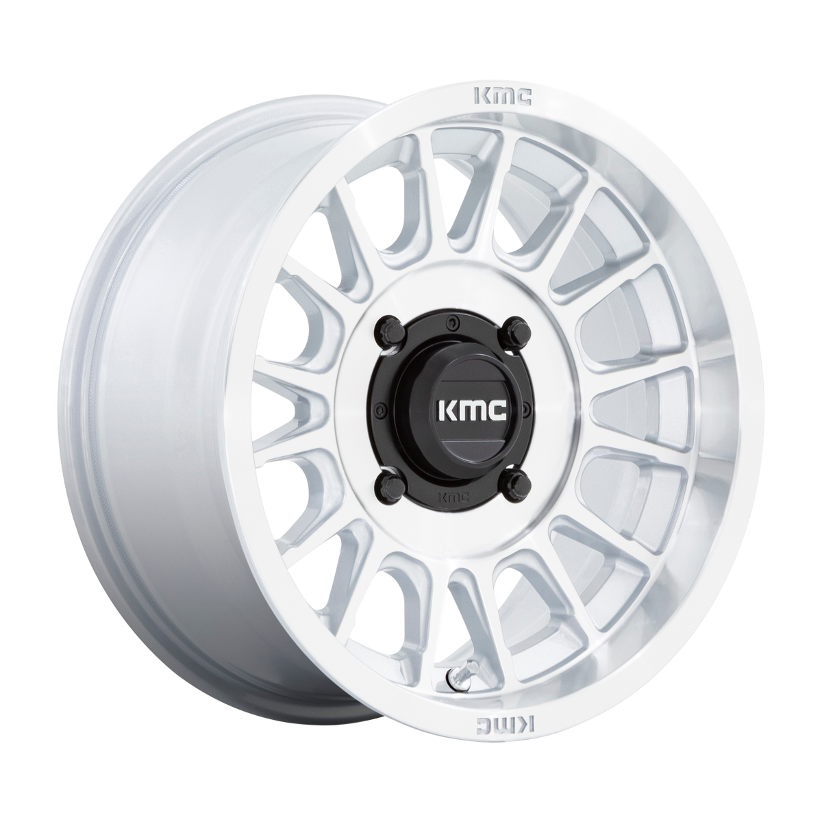 KMC Impact UTV 15x7 Silver W/ Machined Face wheel