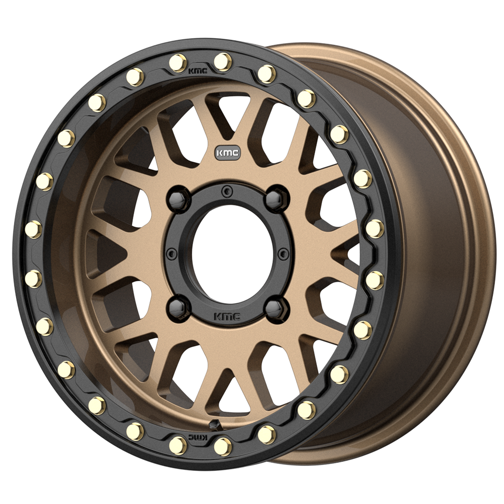 KMC Grenade UTV Beadlock 15x7 Satin Bronze wheel