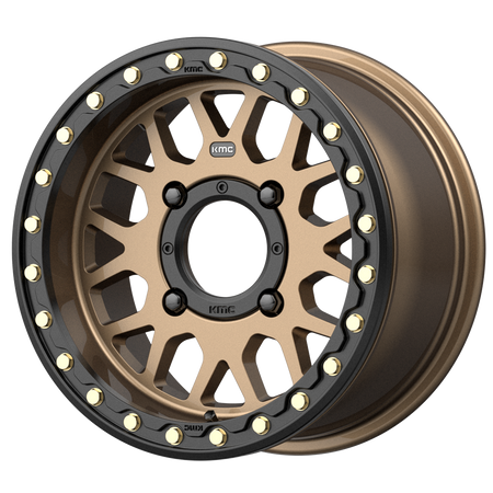 KMC Grenade UTV Beadlock 15x7 Satin Bronze wheel