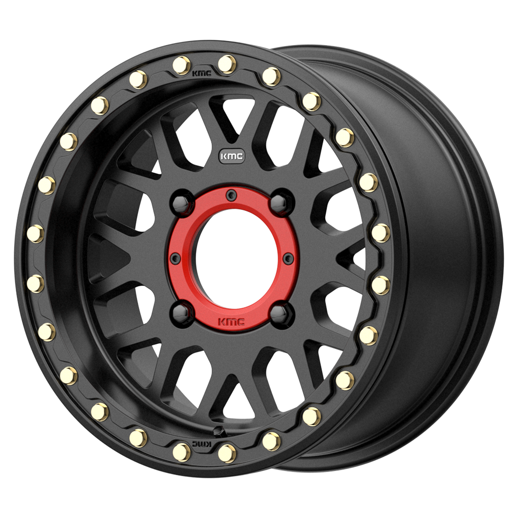 KMC Grenade UTV Beadlock 14x7 Satin Black wheel