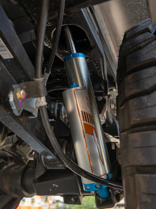 King remote reservoir shock on a lifted Ram HD