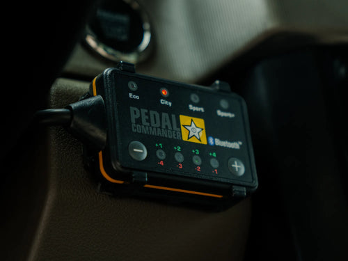Close-up of the Pedal Commander throttle response controller